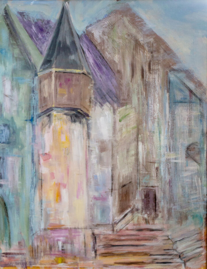 kirche pastellkreide:papier 50×70 1996